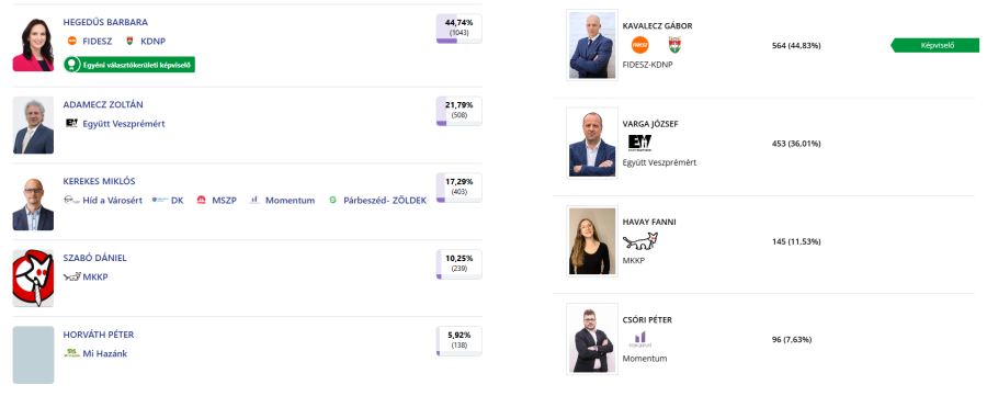 A 2024. júniusi és 2025. januári választások összehasonlítása