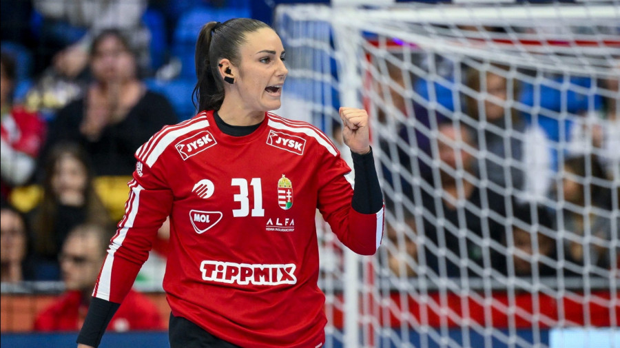 Szemerey Zsófia kapus a női kézilabda Európa-bajnokság Svédország - Magyarország mérkőzésén a debreceni Főnix Arénában 2024. november 30-án. MTI/Czeglédi Zsolt