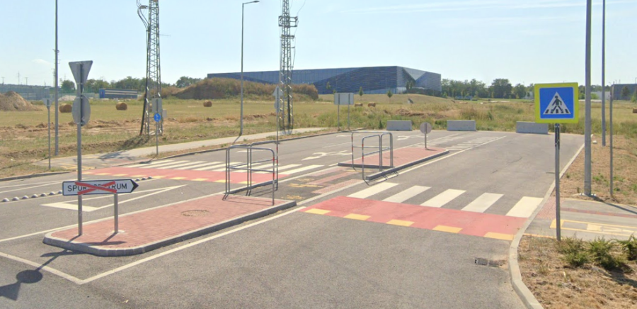 Megépülhet az arénához bekötő hiányzó útszakasz (Illusztráció: Google Maps)