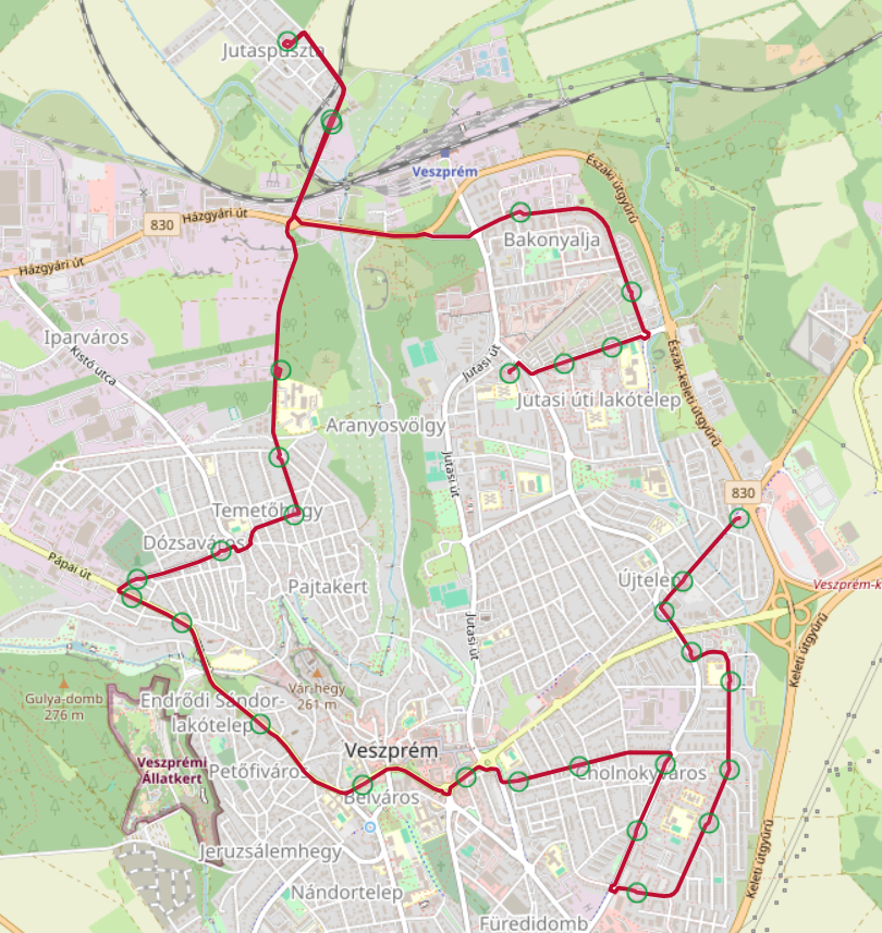 Haszkovó – Jutaspuszta – Kádártai út