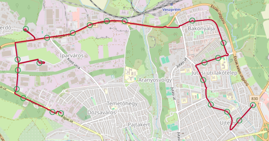 21-es Kádártai út – Pápai út