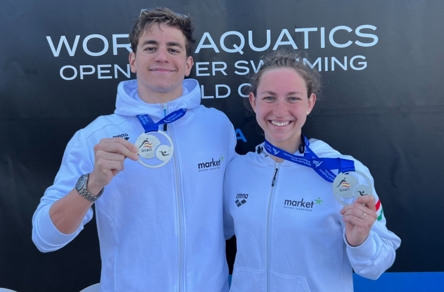 Betlehem Dávid és Mihályvári-Farkas Viktória is ezüstérmes lett - Fotó: MÚSZ Facebook