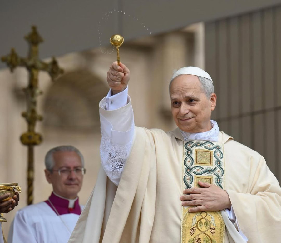 XIV. Leó a beiktatási miséjén vasárnap (Fotó: @pontifex / Instagram)