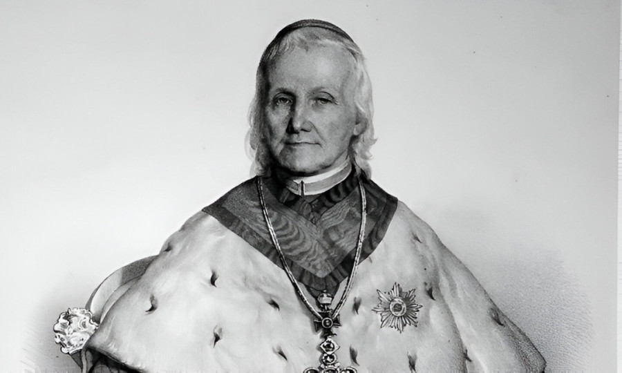 Franz Eybl litográfiája Kopácsy József esztergomi érsekről 1841-ből