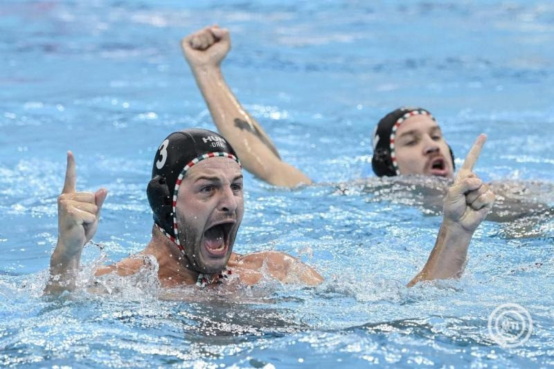 Manhercz Krisztián a férfi vízilabdatorna elődöntőjében játszott Szerbia - Magyarország mérkőzésen a szingapúri vizes világbajnokságon az OCBC Aquatic Centre-ben 2025. július 22-én. MTI/Koszticsák Szilárd