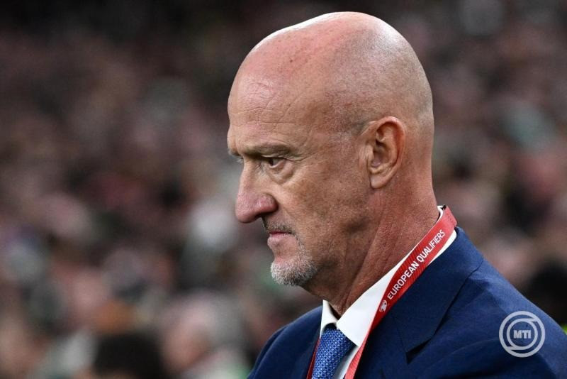 Marco Rossi, a magyar válogatott szövetségi kapitánya az Írország-Magyarország labdarúgó világbajnoki selejtező mérkőzésen a dublini Aviva Stadionban 2025. szeptember 6-án. MTI/Bodnár Boglárka