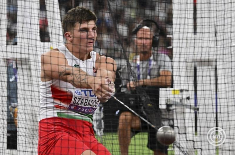 Szabados Ármin a férfi kalapácsvetés döntőjében a tokiói atlétikai világbajnokságon 2025. szeptember 16-án. MTI/Czeglédi Zsolt