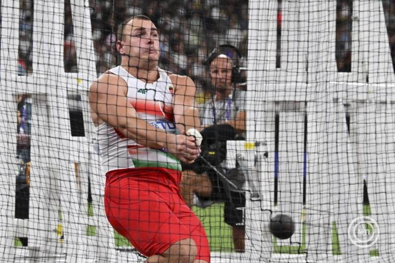 Halász Bence a férfi kalapácsvetés döntőjében a tokiói atlétikai világbajnokságon 2025. szeptember 16-án. MTI/Czeglédi Zsolt
