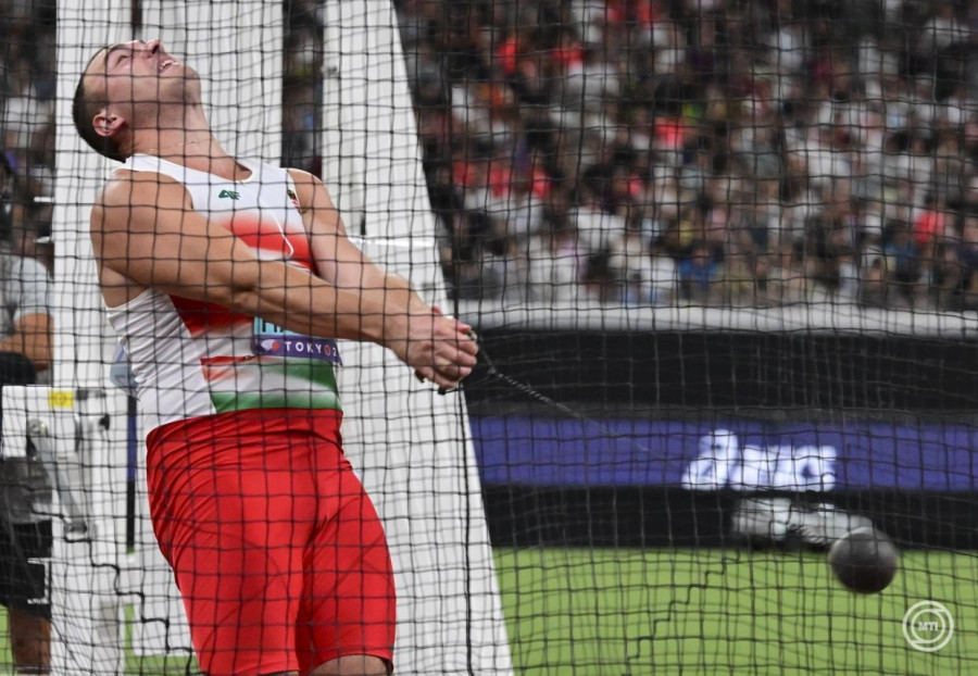 Halász Bence a férfi kalapácsvetés döntőjében a tokiói atlétikai világbajnokságon 2025. szeptember 16-án. MTI/Czeglédi Zsolt