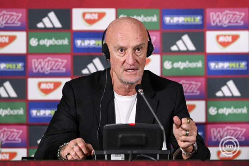 Marco Rossi szövetségi kapitány az októberben sorra kerülő, örmények és portugálok elleni világbajnoki selejtezőkre készülő magyar labdarúgó-válogatott keretének kihirdetésén a telki edzőközpontban 2025. szeptember 30-án. MTI/Purger Tamás