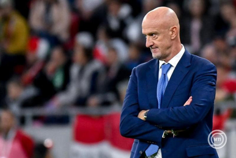 Marco Rossi szövetségi kapitány a Magyarország - Örményország labdarúgó világbajnoki selejtező mérkőzésen a Puskás Arénában 2025. október 11-én. MTI/Illyés Tibor