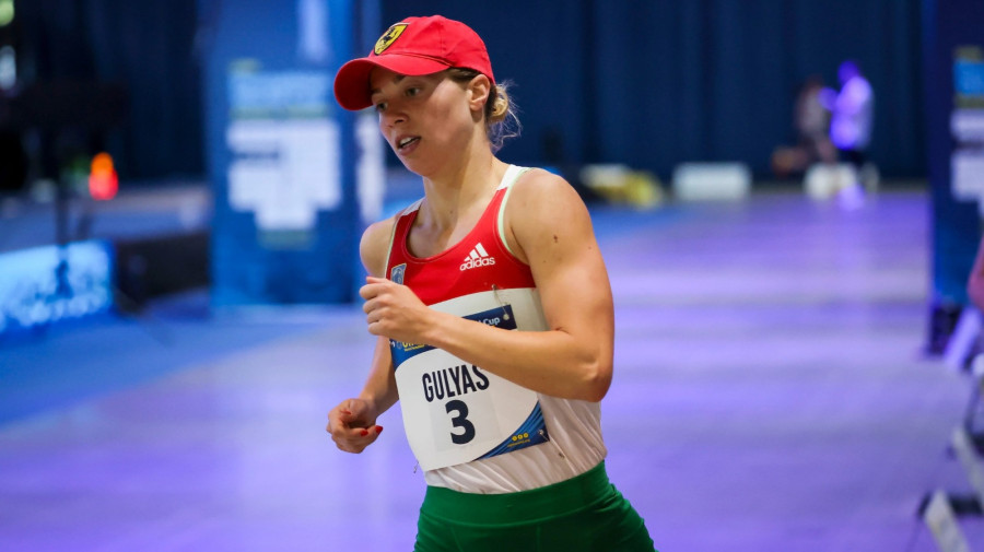 A késõbbi gyõztes Gulyás Michelle az öttusázók budapesti világkupaviadalán a lövészetes futás döntõjében a BOK Csarnokban 2025. április 26-án.MTI/Hegedüs RóbertA késõbbi gyõztes Gulyás Michelle az öttusázók budapesti világkupaviadalán a lövészetes futás döntõjében a BOK Csarnokban 2025. április 26-án.MTI/Hegedüs Róbert