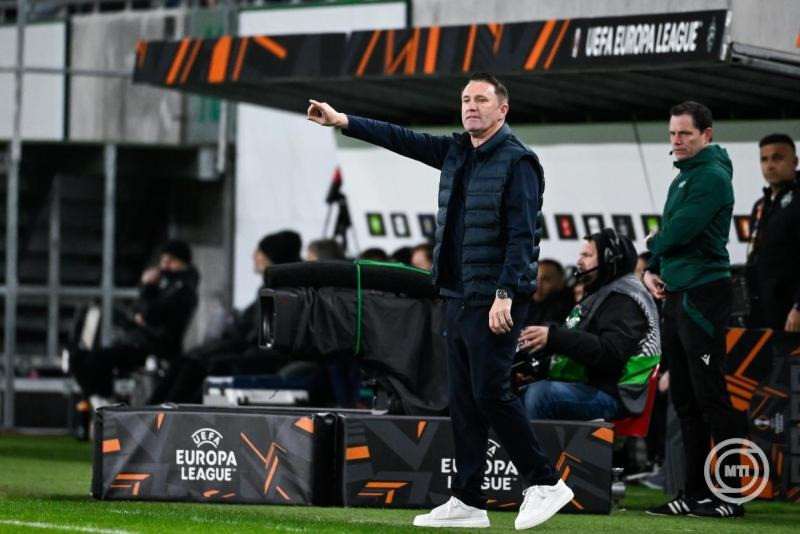 Robbie Keane, a Ferencváros vezetőedzője a labdarúgó Európa-liga nyolcaddöntőjébe jutásért játszott Ferencvárosi TC - PFK Ludogorec Razgrad visszavágó mérkőzésen a Groupama Arénában 2026. február 26-án. MTI/Bodnár Boglárka