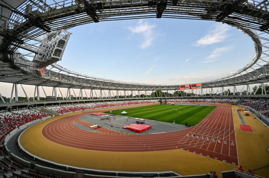 Az atlétika országos bajnokság a budapesti Nemzeti Atlétikai Központban 2025. augusztus 2-án. MTI/Vasvári Tamás
