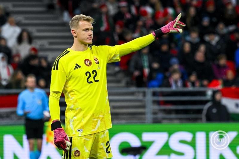 Tóth Balázs kapus a Magyarország - Görögország barátságos labdarúgó-mérkőzésen a Puskás Arénában 2026. március 31-én. A mérkőzés 0-0-ás döntetlennel végződött. MTI/Purger Tamás