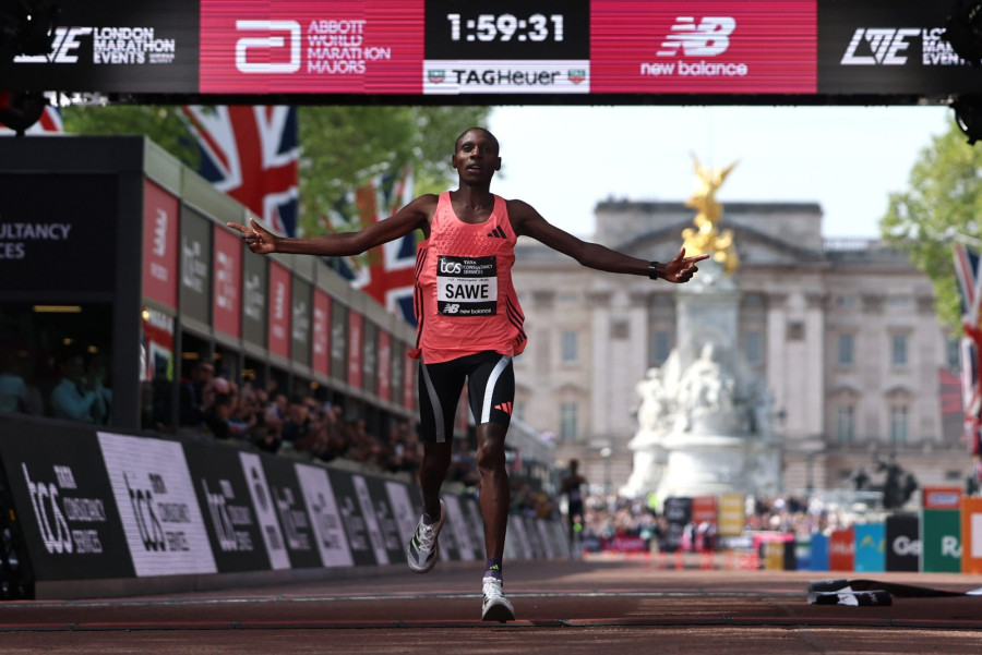 Sabastian Sawe a célban - Fotó: EPA